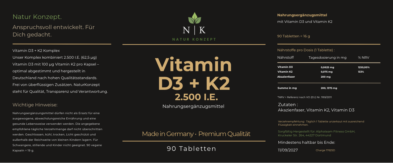 Vitamin D3+ K2