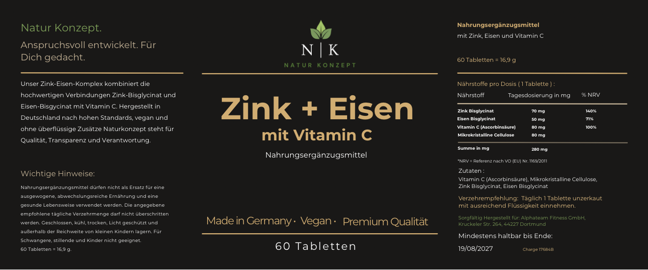 Zink + Eisen mit Vitamin C